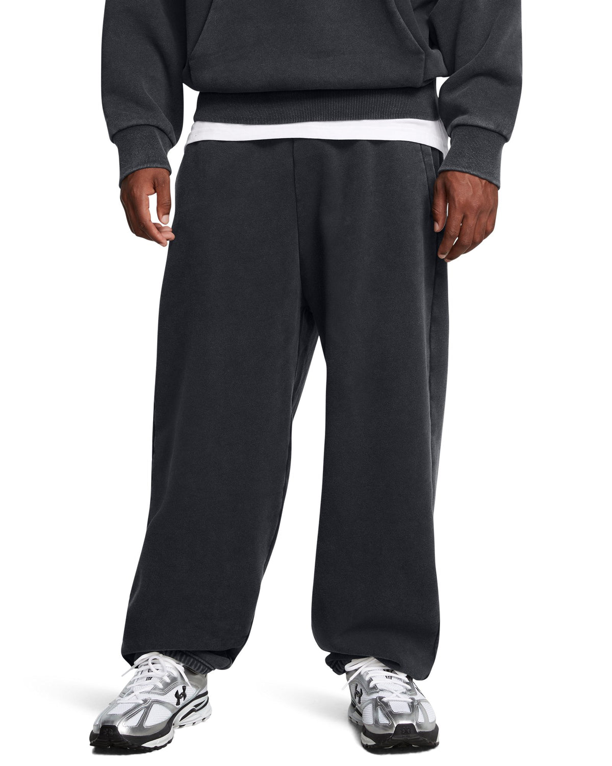 UA Icon Heavyweight Fleece Wash Men's Oversized Pants - Black