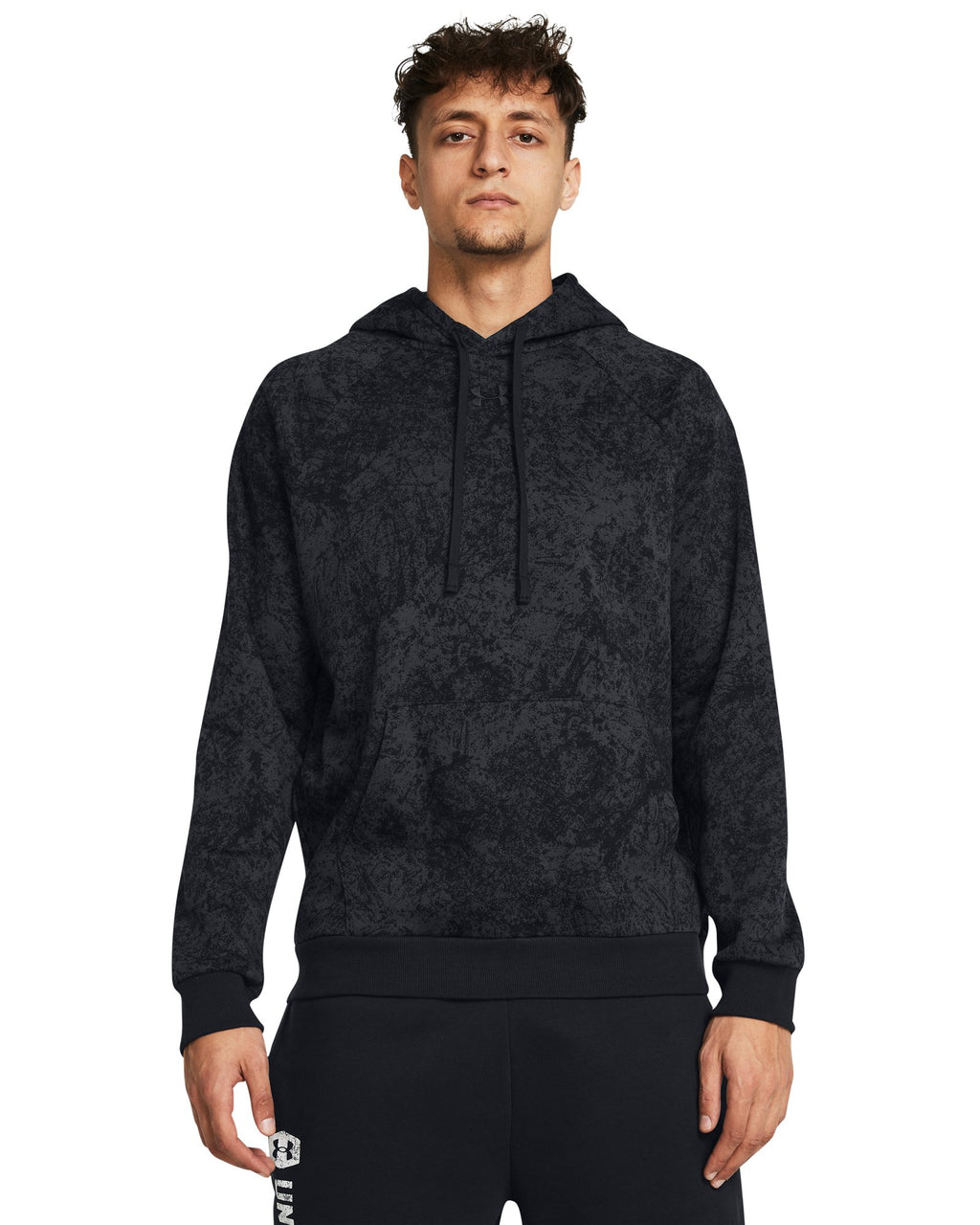 UA Rival Fleece Camo Printed Men's Hoodie - Black