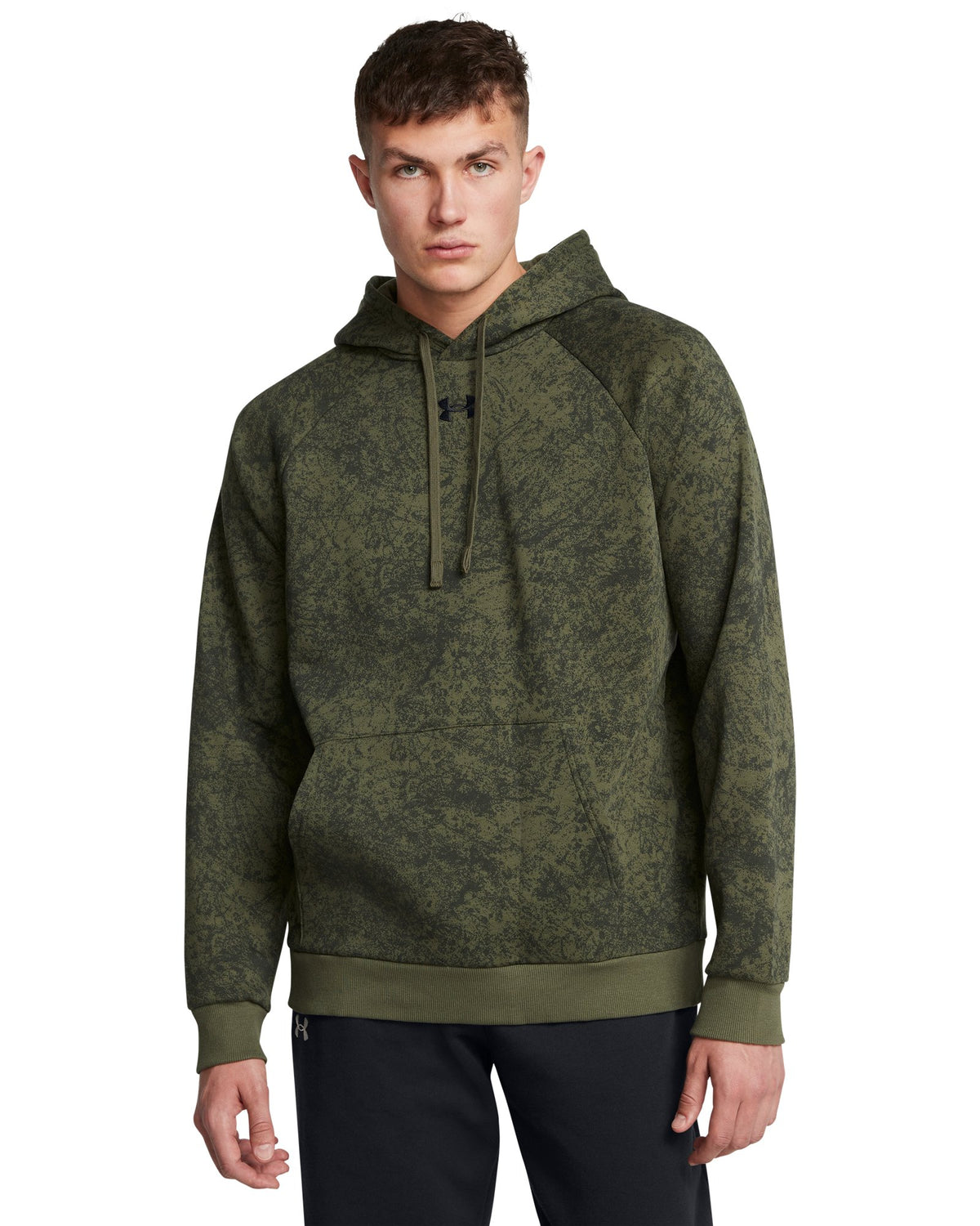 UA Rival Fleece Camo Printed Men's Hoodie - Green