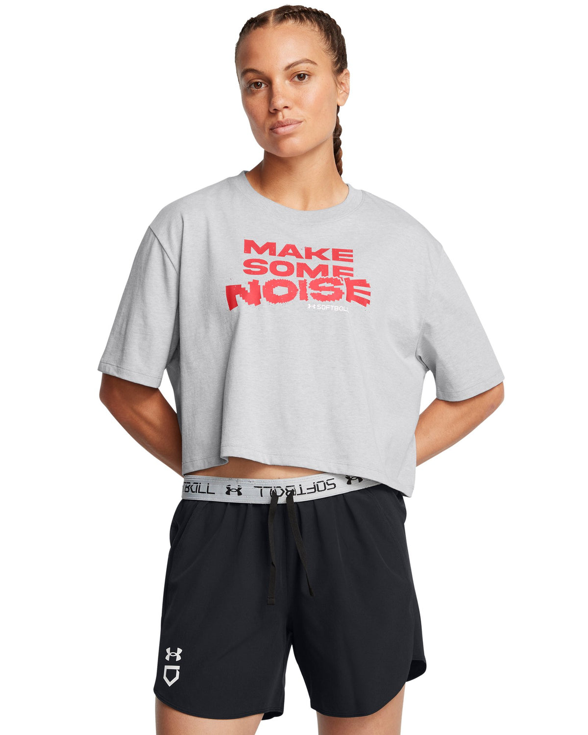 UA Make Noise Women's Short Sleeve - Gray