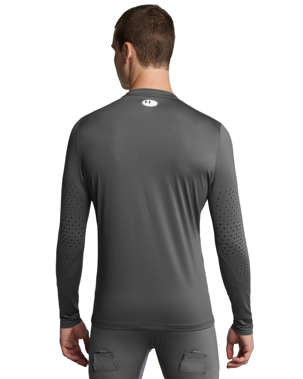 UA Hockey Grippy Men's Fitted Long Sleeve - Gray
