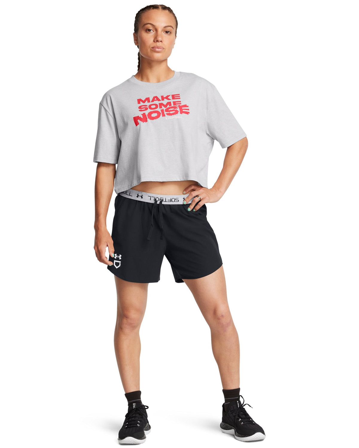UA Utility Softball Women's 4.75" Shorts - Black