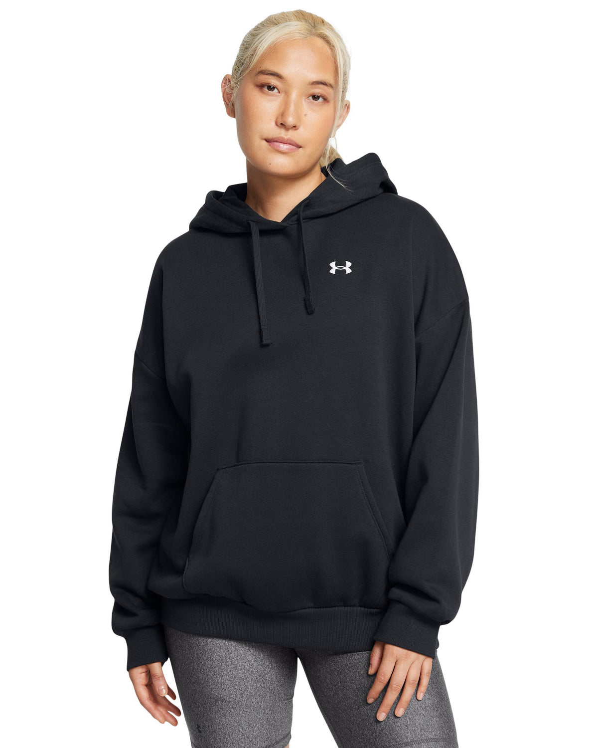 UA Rival Fleece Women's Oversized Hoodie - Black