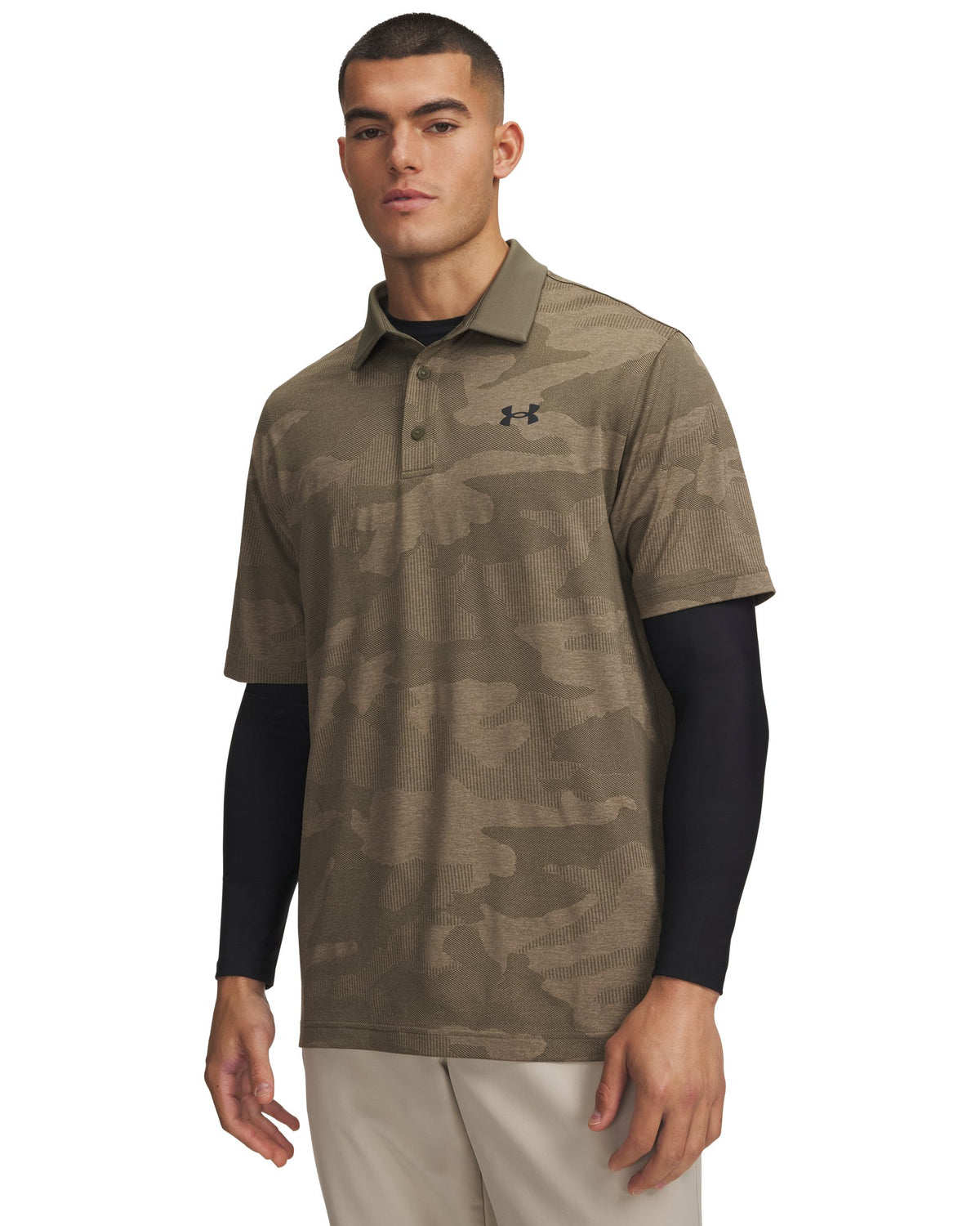 UA Playoff Camo Jacquard Men's Polo - Green