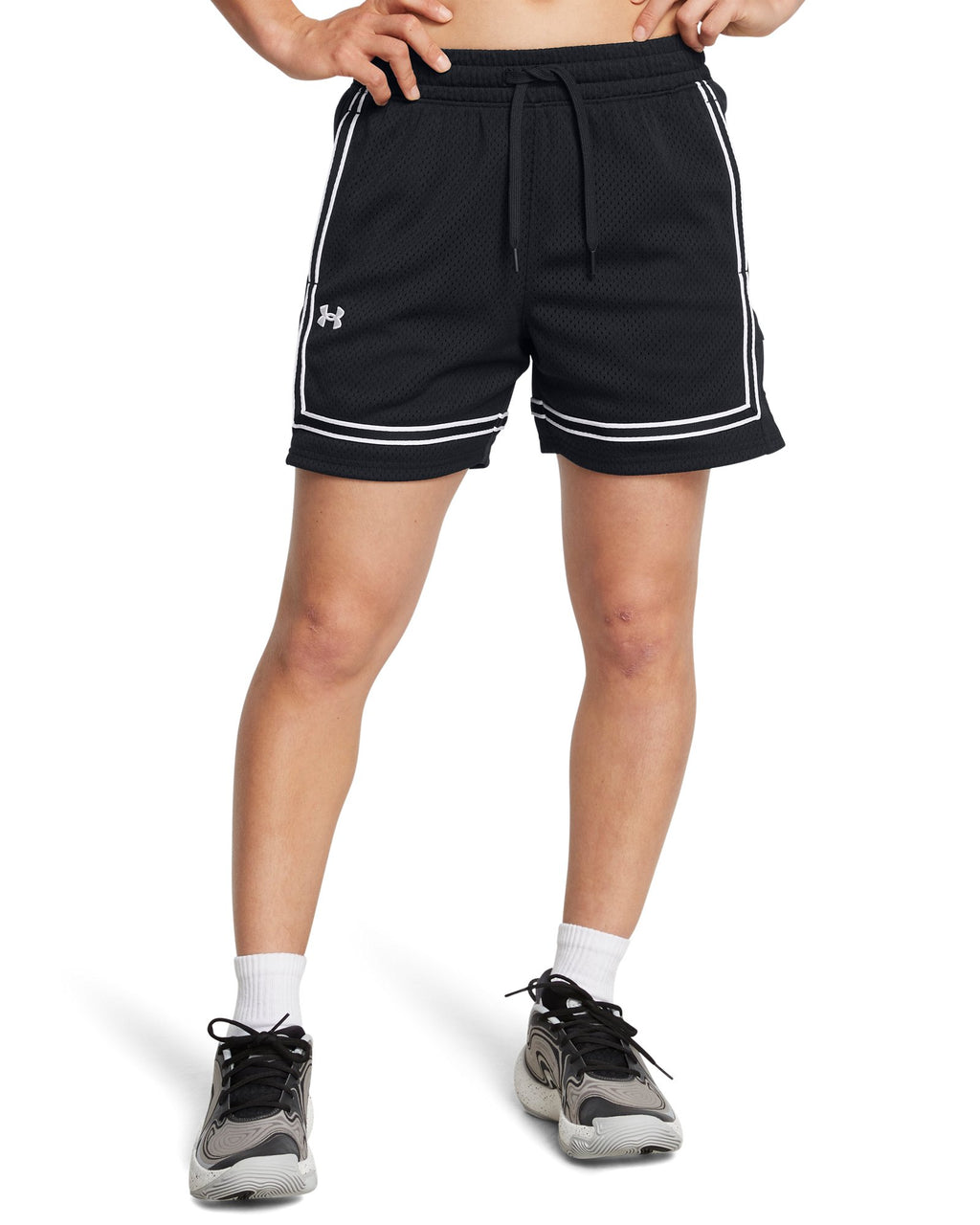 UA Zone Pro Mesh Women's 5" Shorts - Black