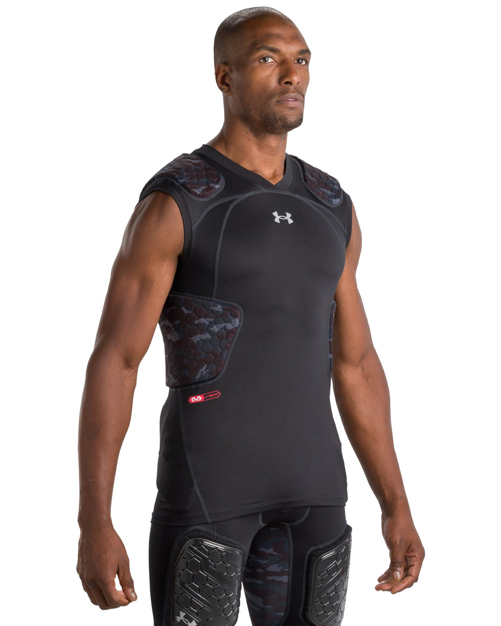UA Gameday Armour Pro Camo Men's 5-Pad Top - Black