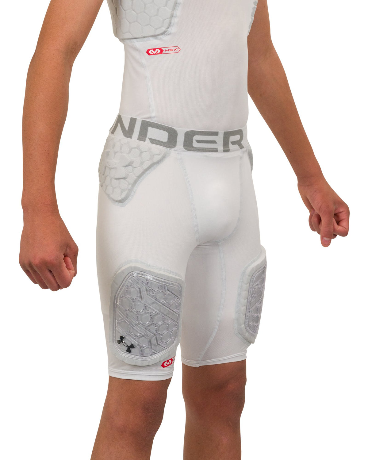 UA Gameday Armour Pro Kids' 5-Pad Girdle - White