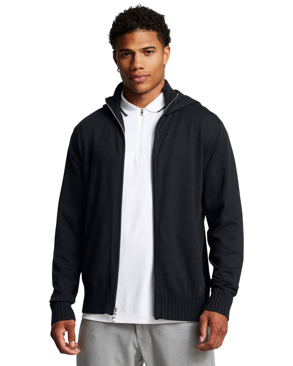 UA Premier Men's Full-Zip Hooded Sweater - Black