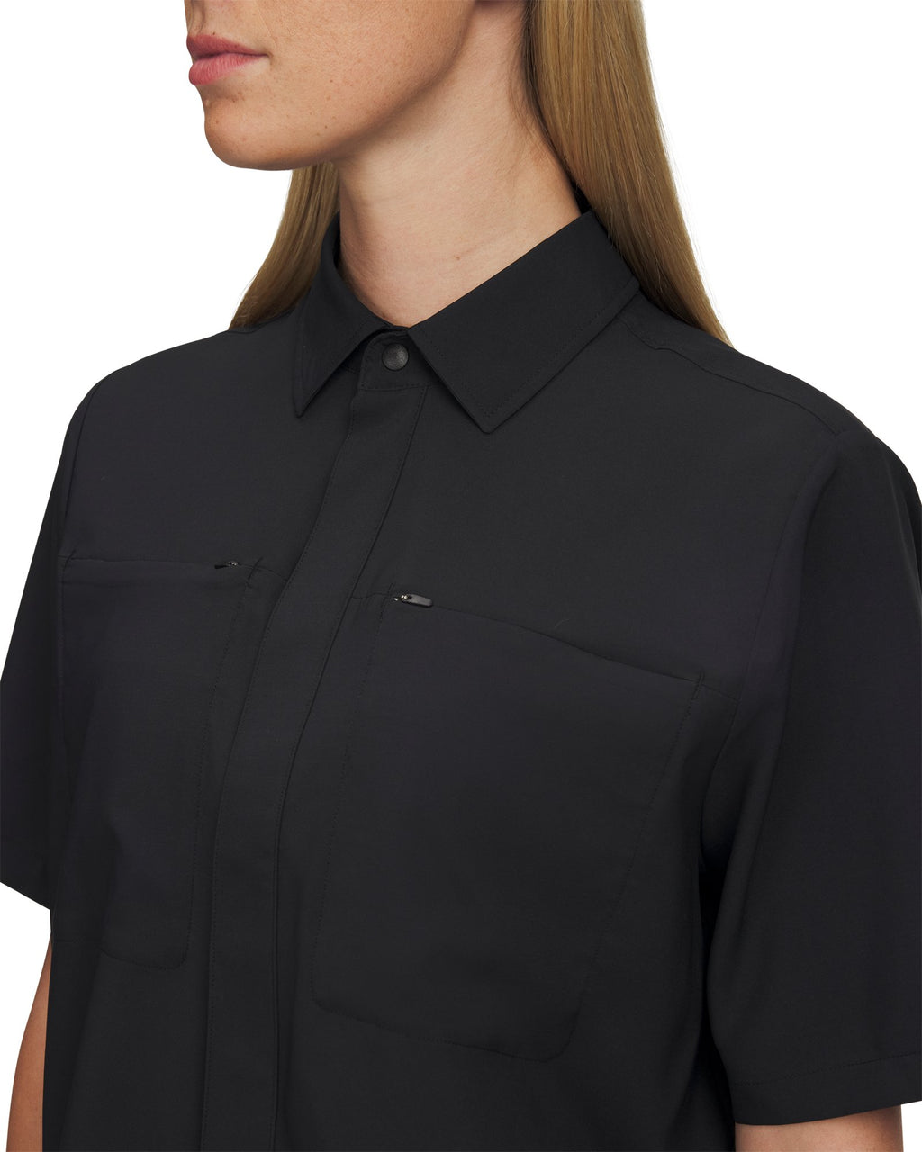 UA Fish Pro Hybrid Woven Women's Short Sleeve - Black