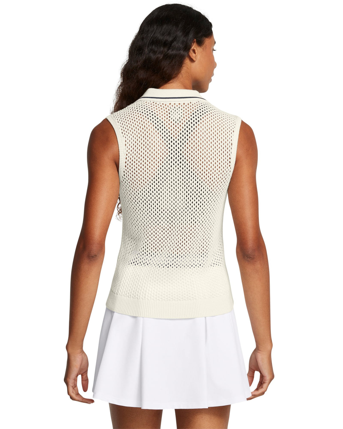 UA Premier Sleeveless Sweater Women's Polo - White