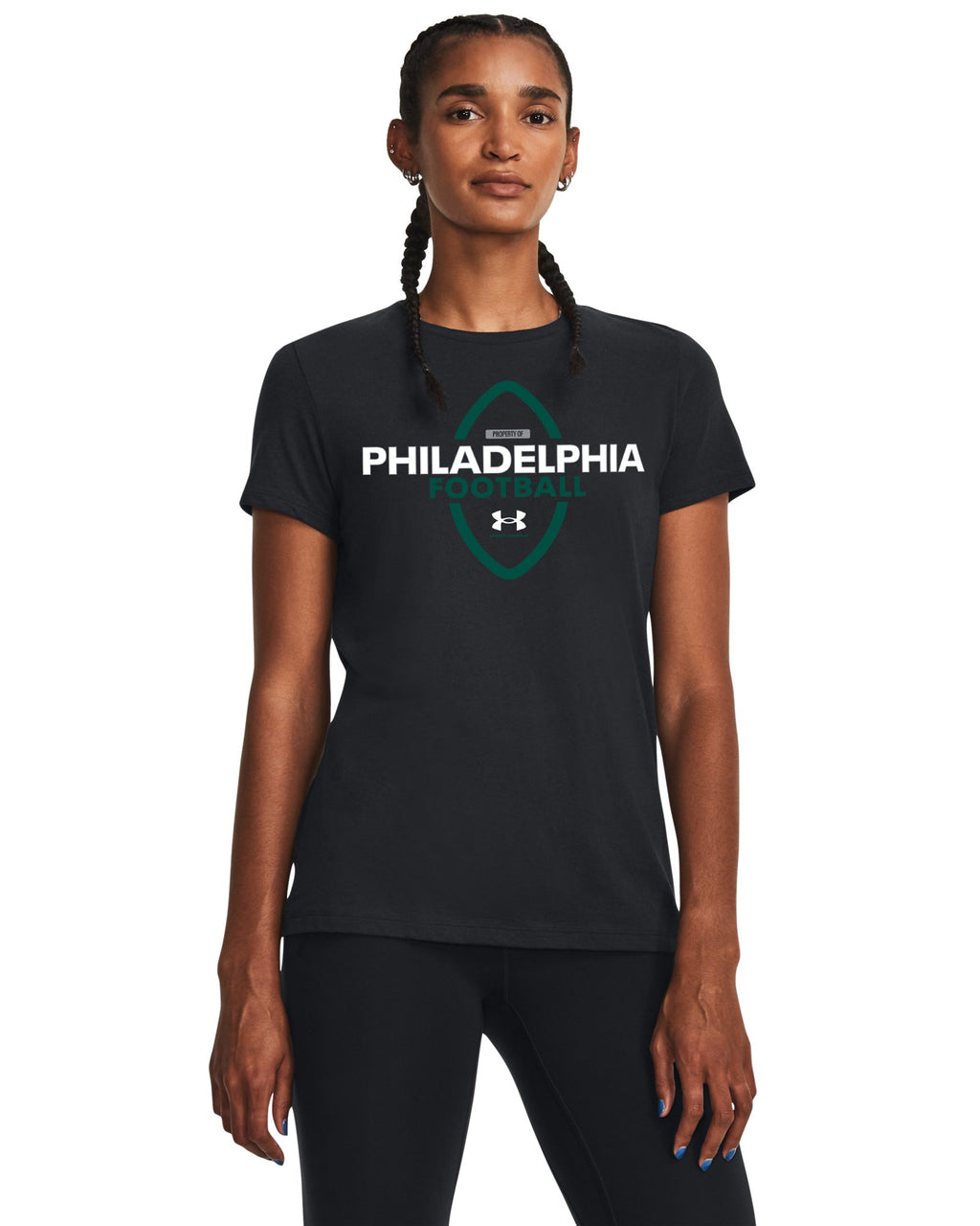 UA Philadelphia Football Women's Short Sleeve - Black