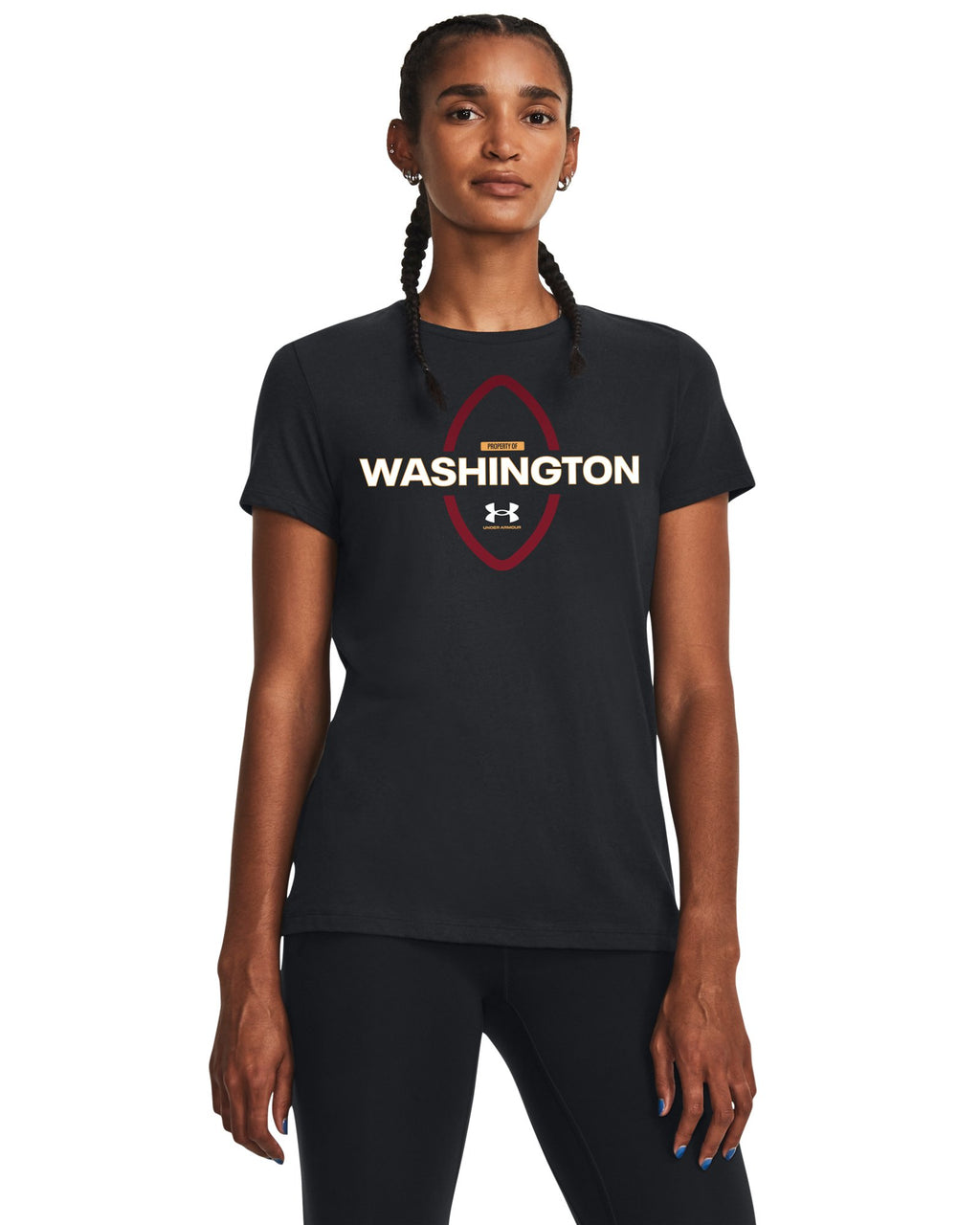 UA Washington Football Women's Short Sleeve - Black