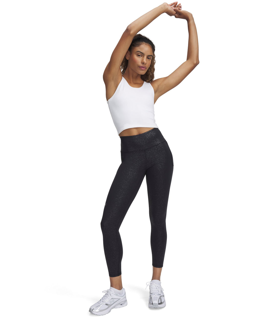 UA Motion Gloss Women's Ankle Leggings - Black