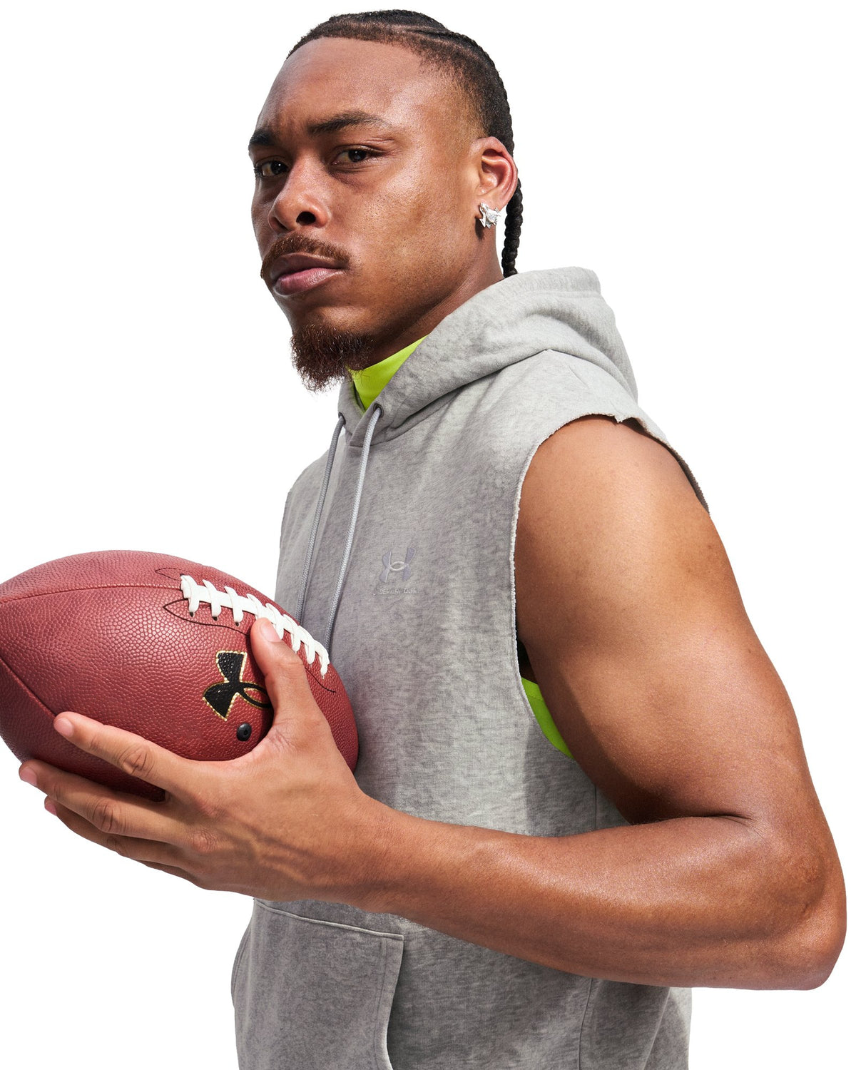 UA Icon Fleece Men's Sleeveless Hoodie - Black