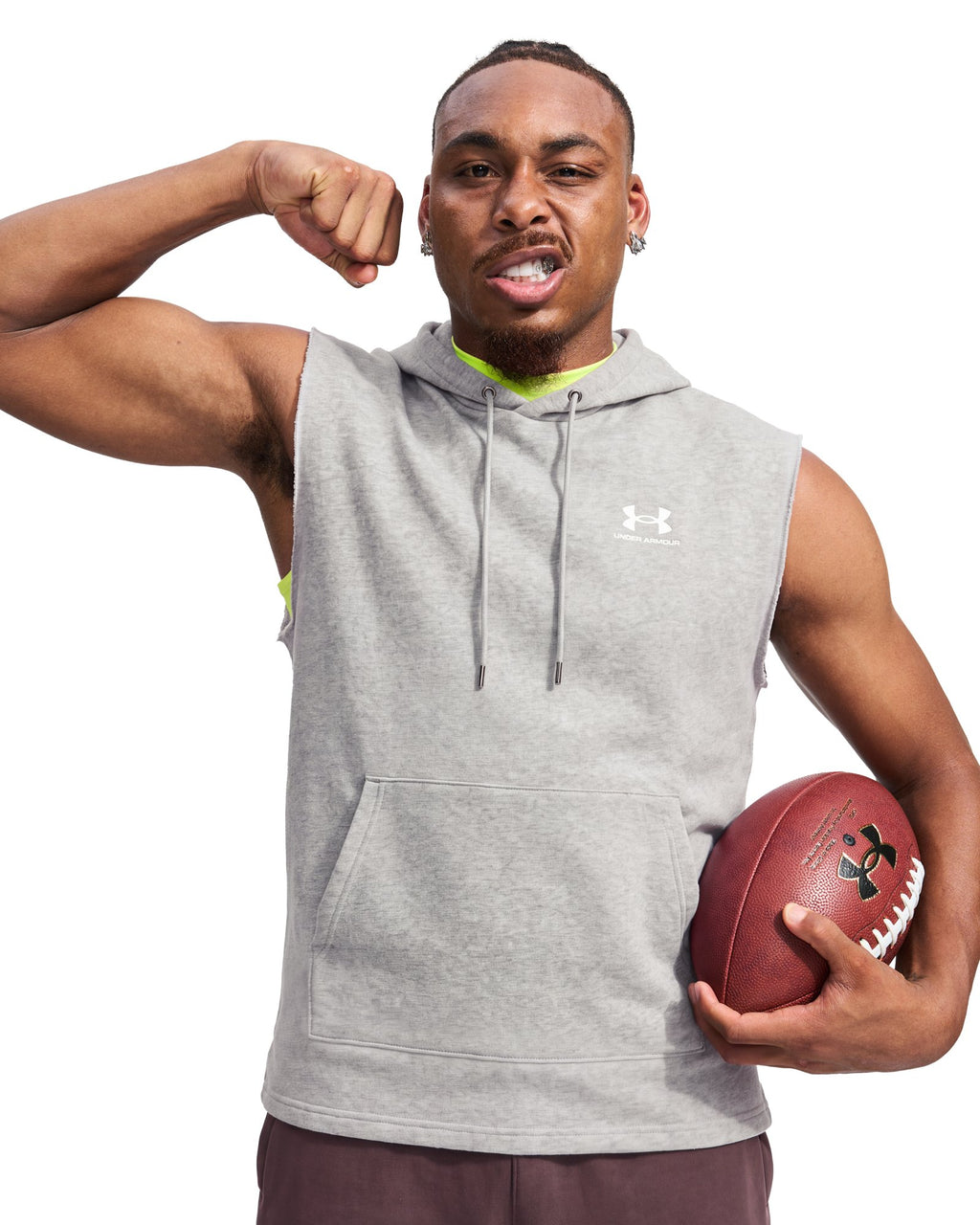 UA Icon Fleece Men's Sleeveless Hoodie - Black