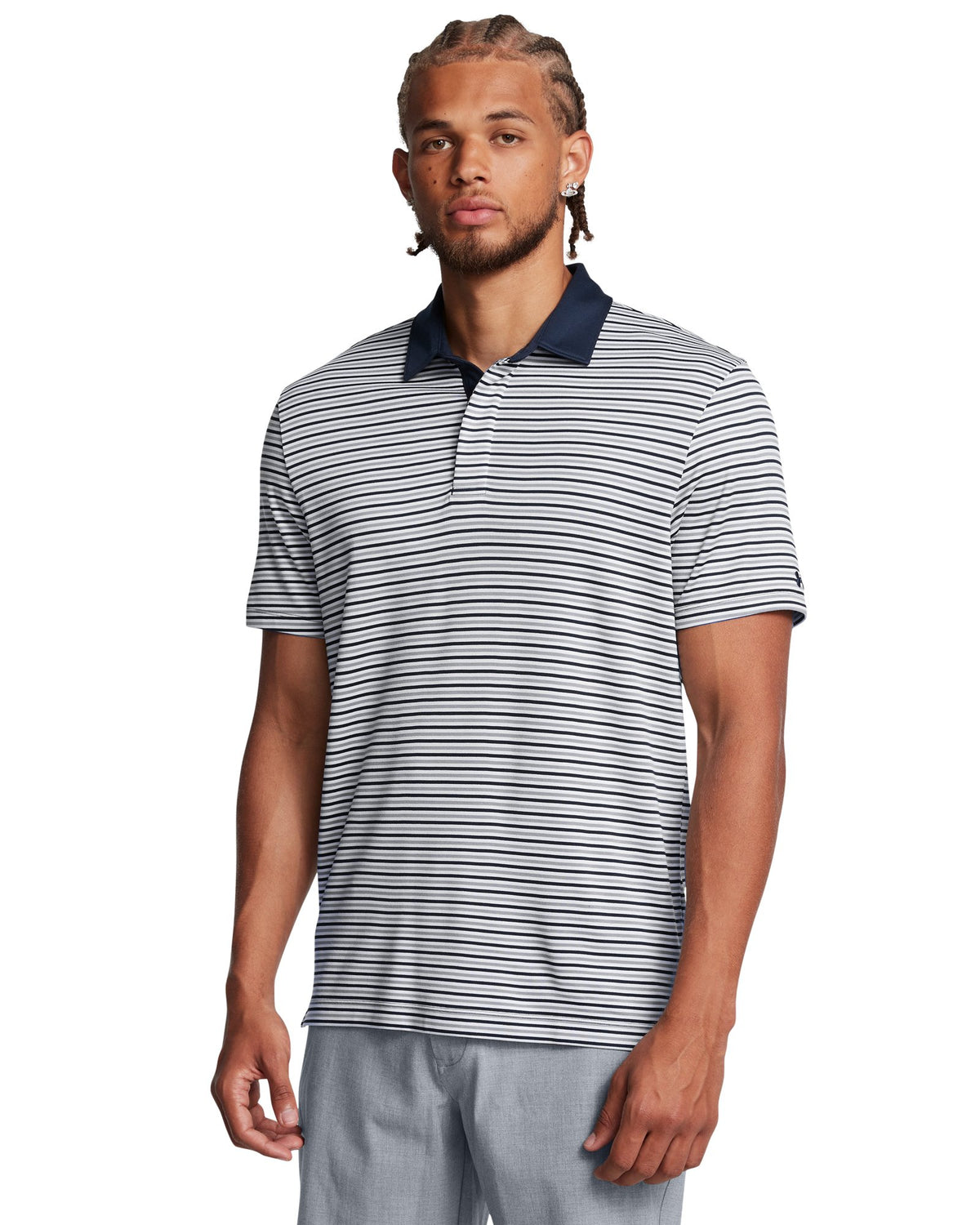 UA Premier Stripe Men's Polo - Navy
