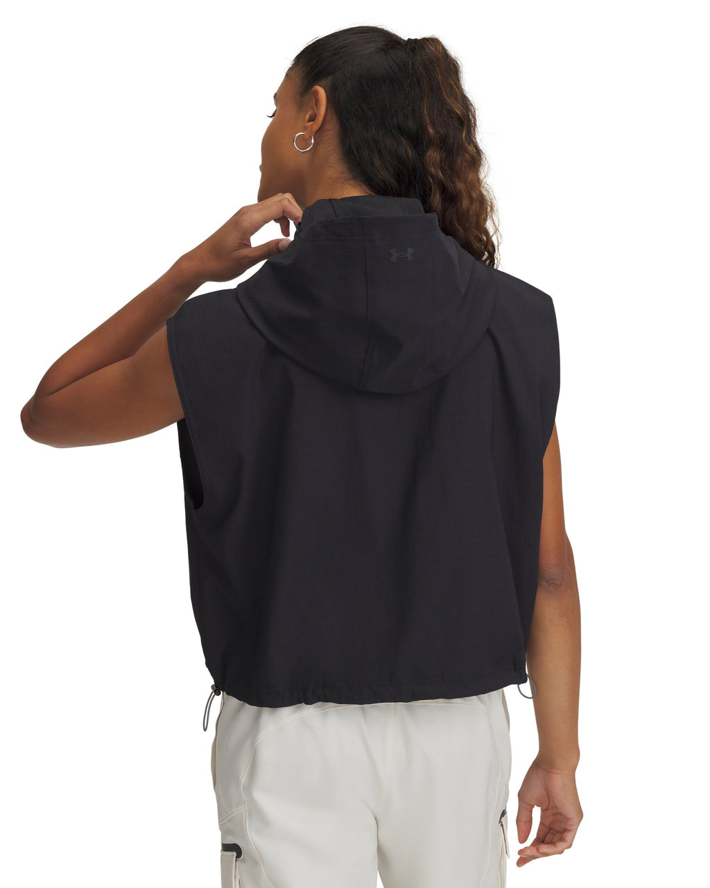 UA Unstoppable Utility Women's Sleeveless Hoodie - Black