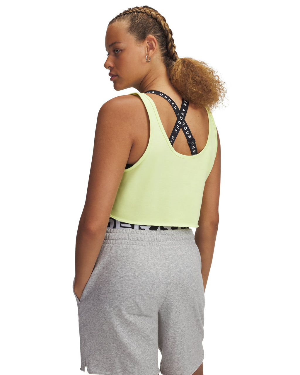 UA Icon Terry Women's Crop Tank - Yellow