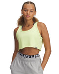 UA Icon Terry Women's Crop Tank - Yellow