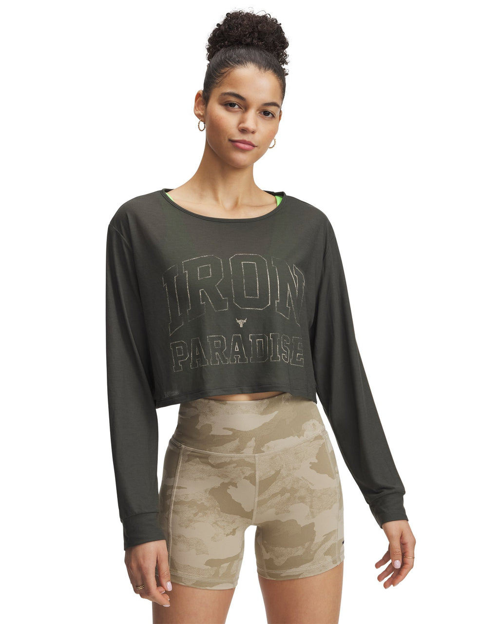 Project Rock Iron Paradise Women's Long Sleeve - Green