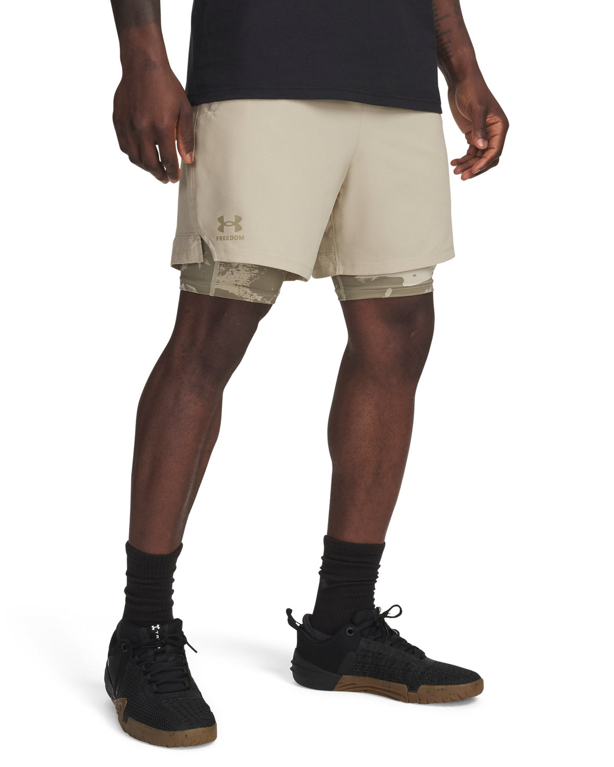 UA Vanish Freedom Men's 2-in-1 Shorts - Brown