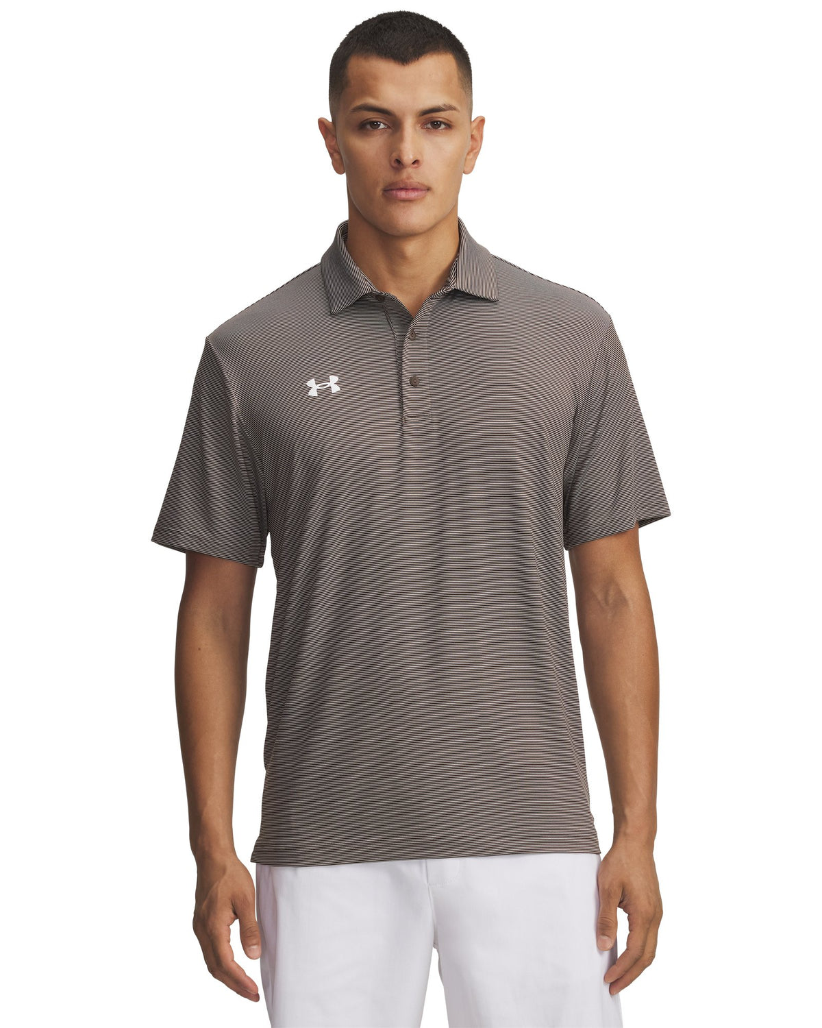 UA Playoff Team Stripe Men's Polo - Brown