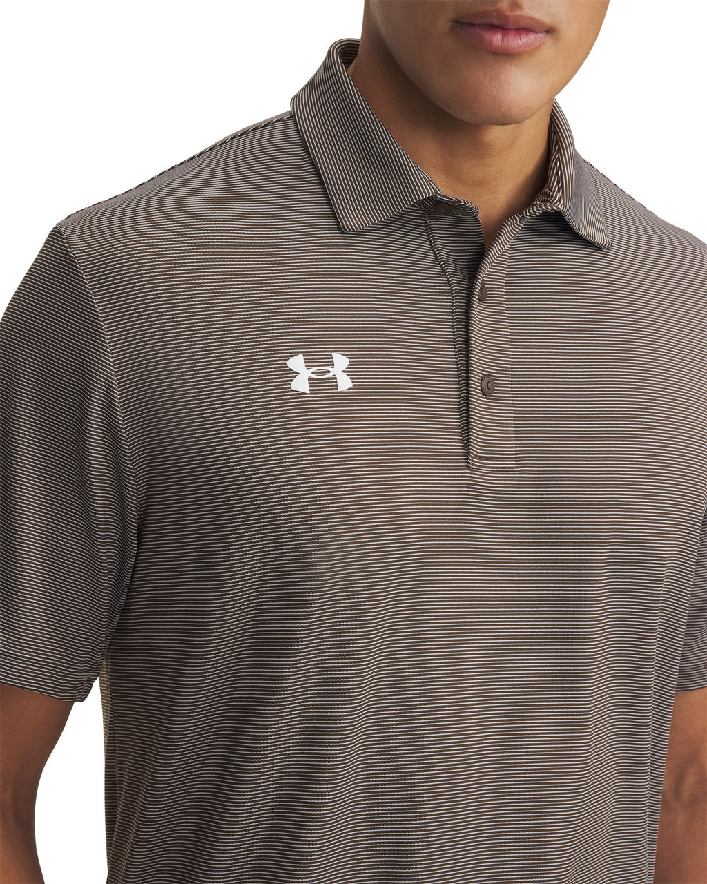 UA Playoff Team Stripe Men's Polo - Brown