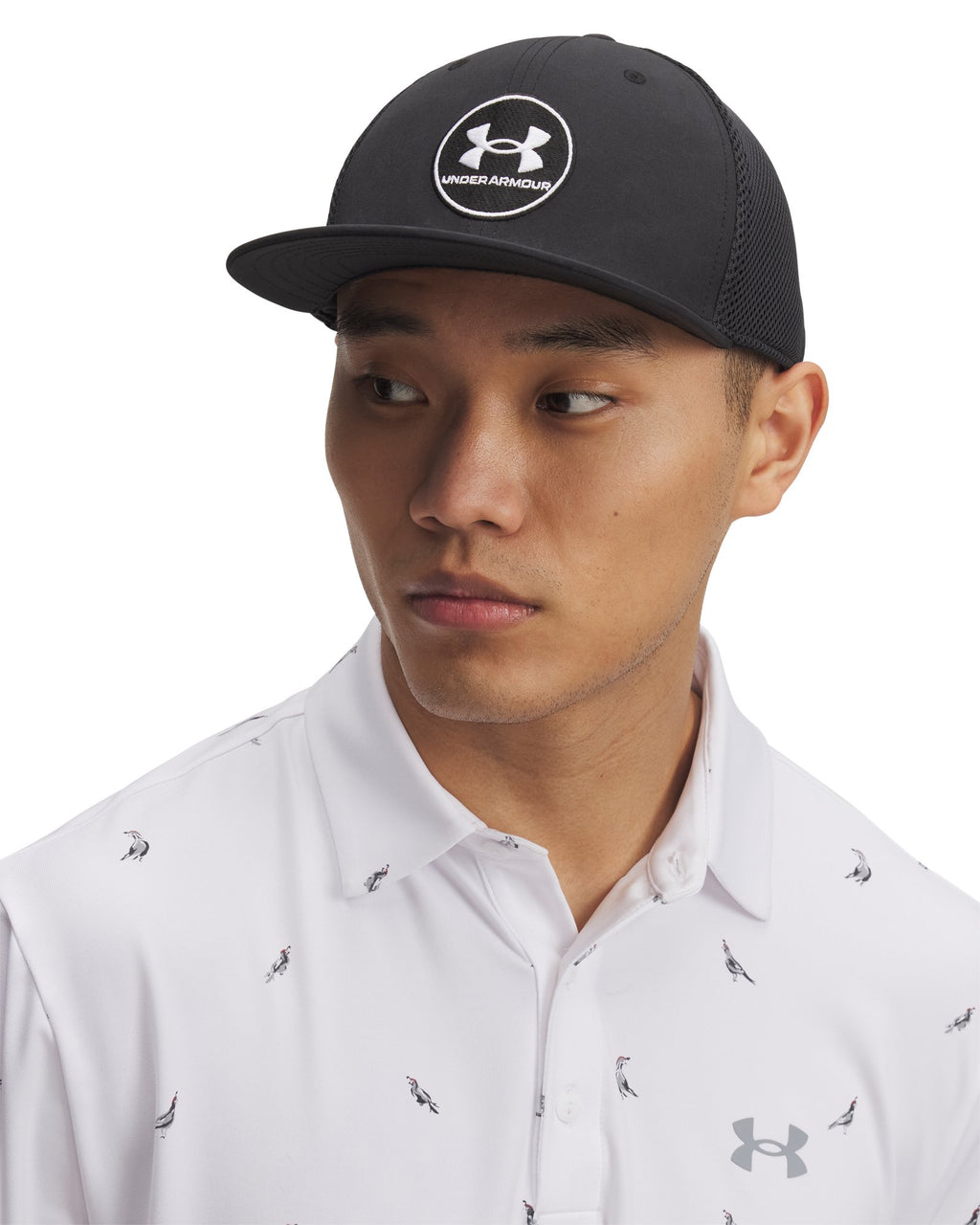 UA Drive Mid Men's Stretch Fit Cap - Black