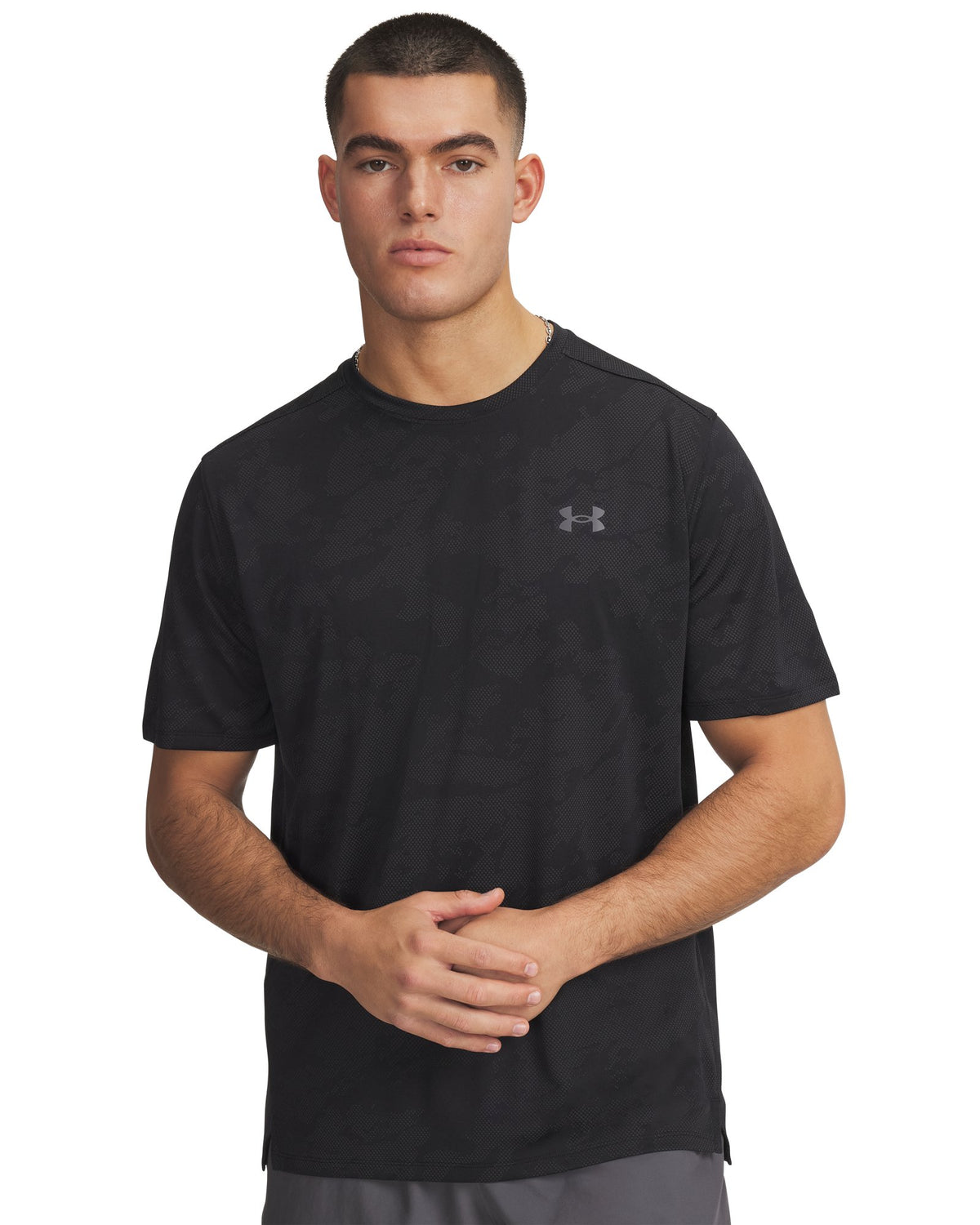 UA Tech™ Vent Jacquard Men's Short Sleeve - Black