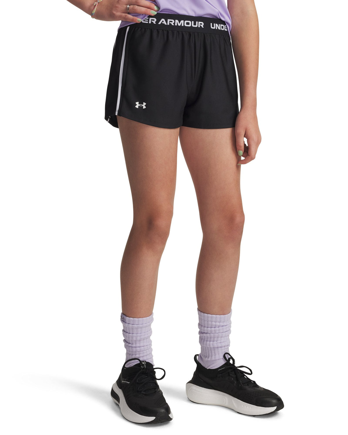 UA Tech™ Play Up Girls' Shorts - Black