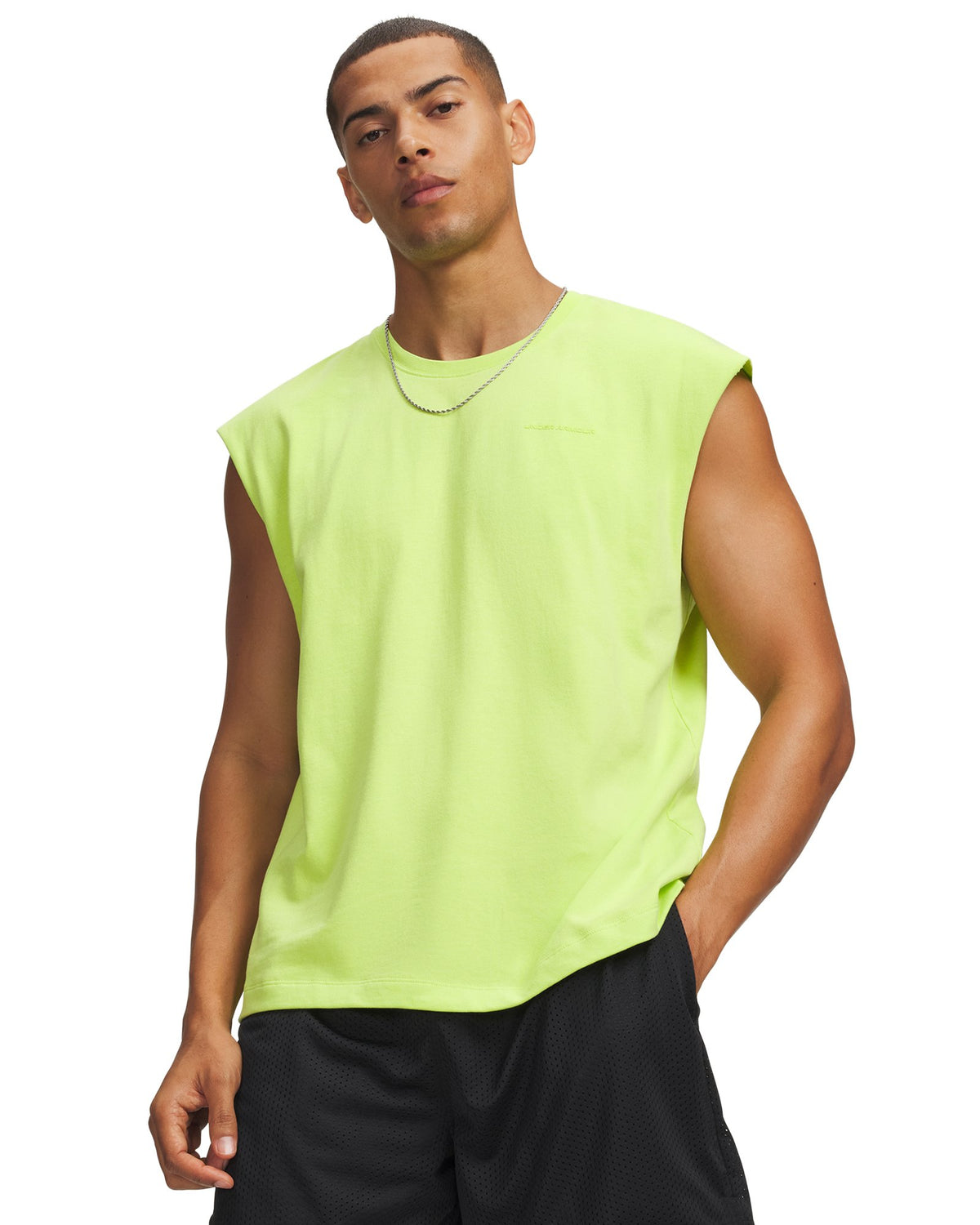 UA Icon Heavyweight Cotton Men's Tank - Green
