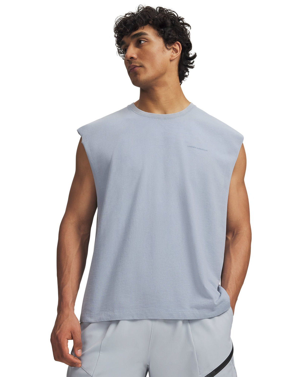 UA Icon Heavyweight Cotton Men's Tank - Blue