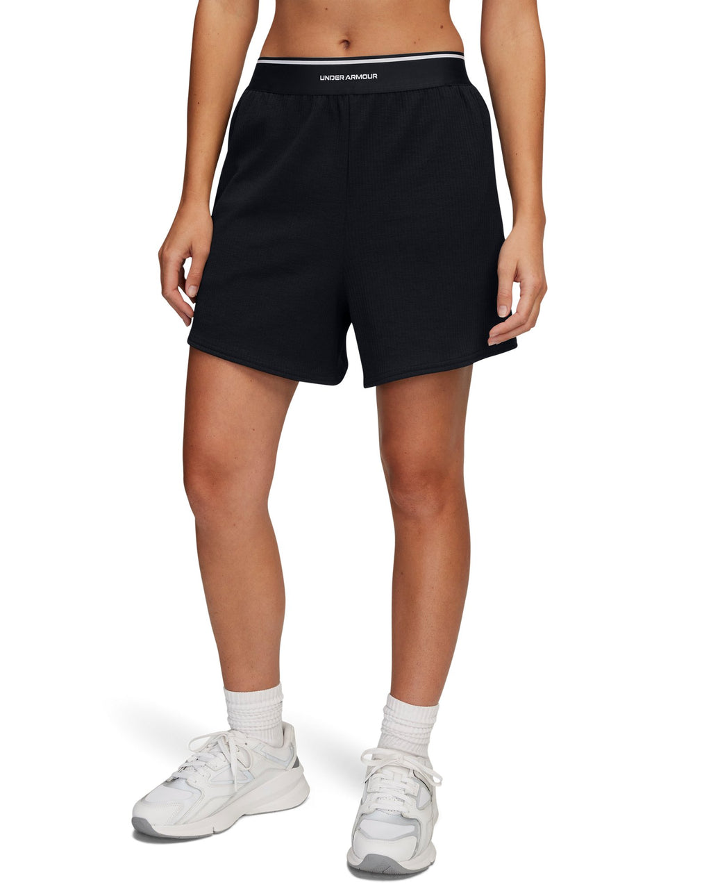 UA Meridian Rib Women's 4.5" Shorts - Black