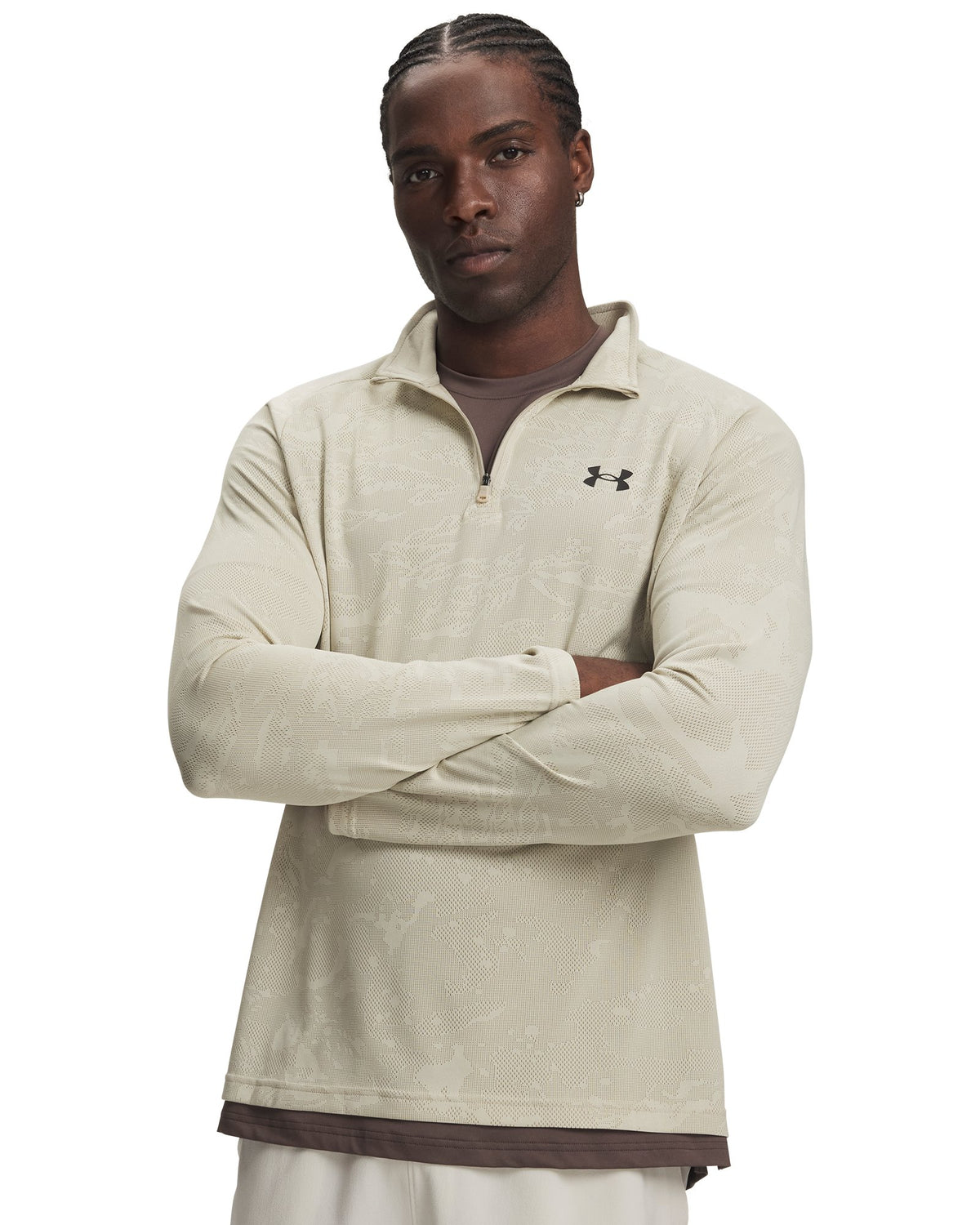 UA Velocity Jacquard Men's ¼ Zip - Brown