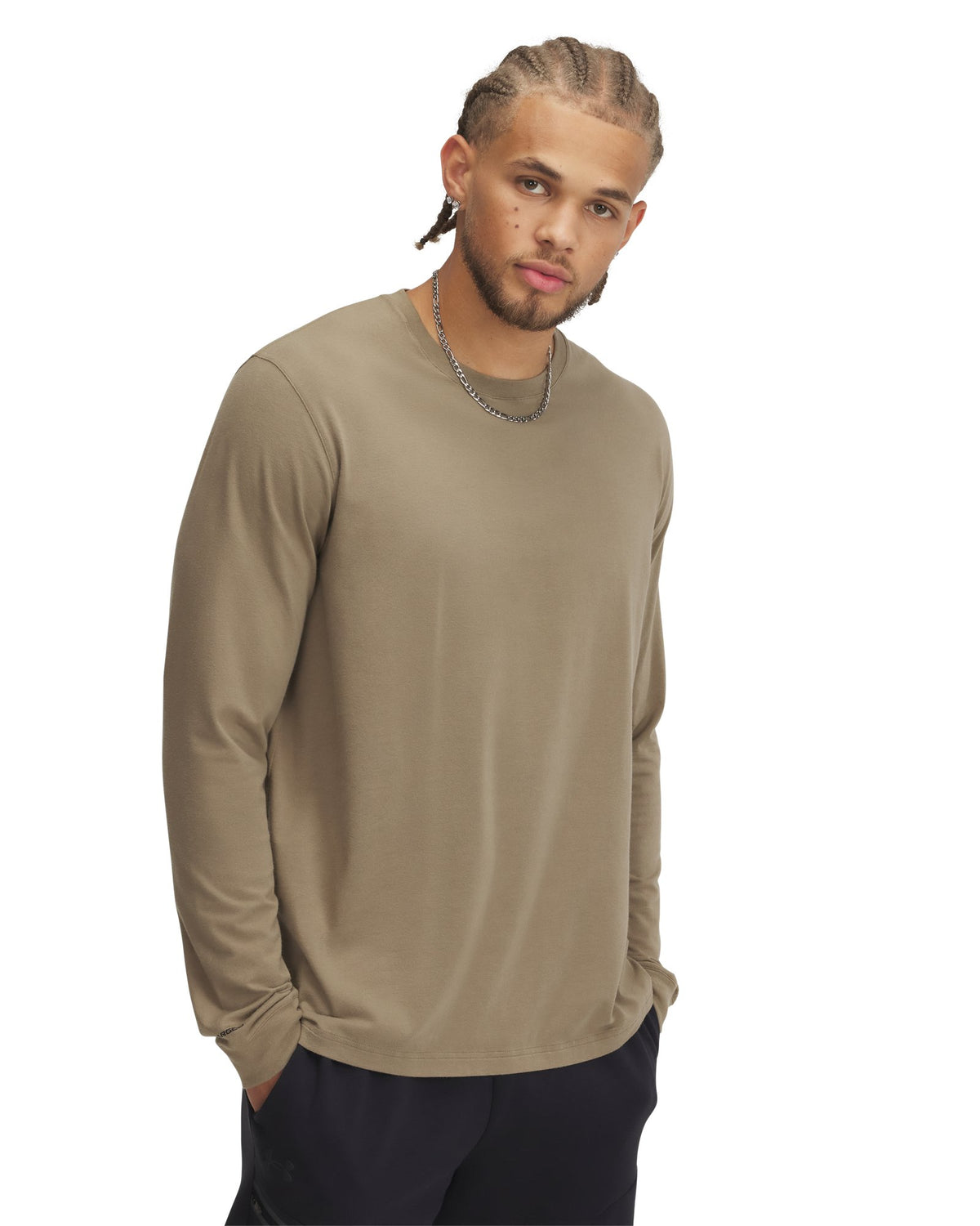 UA Icon Charged Cotton® Men's Long Sleeve - Brown