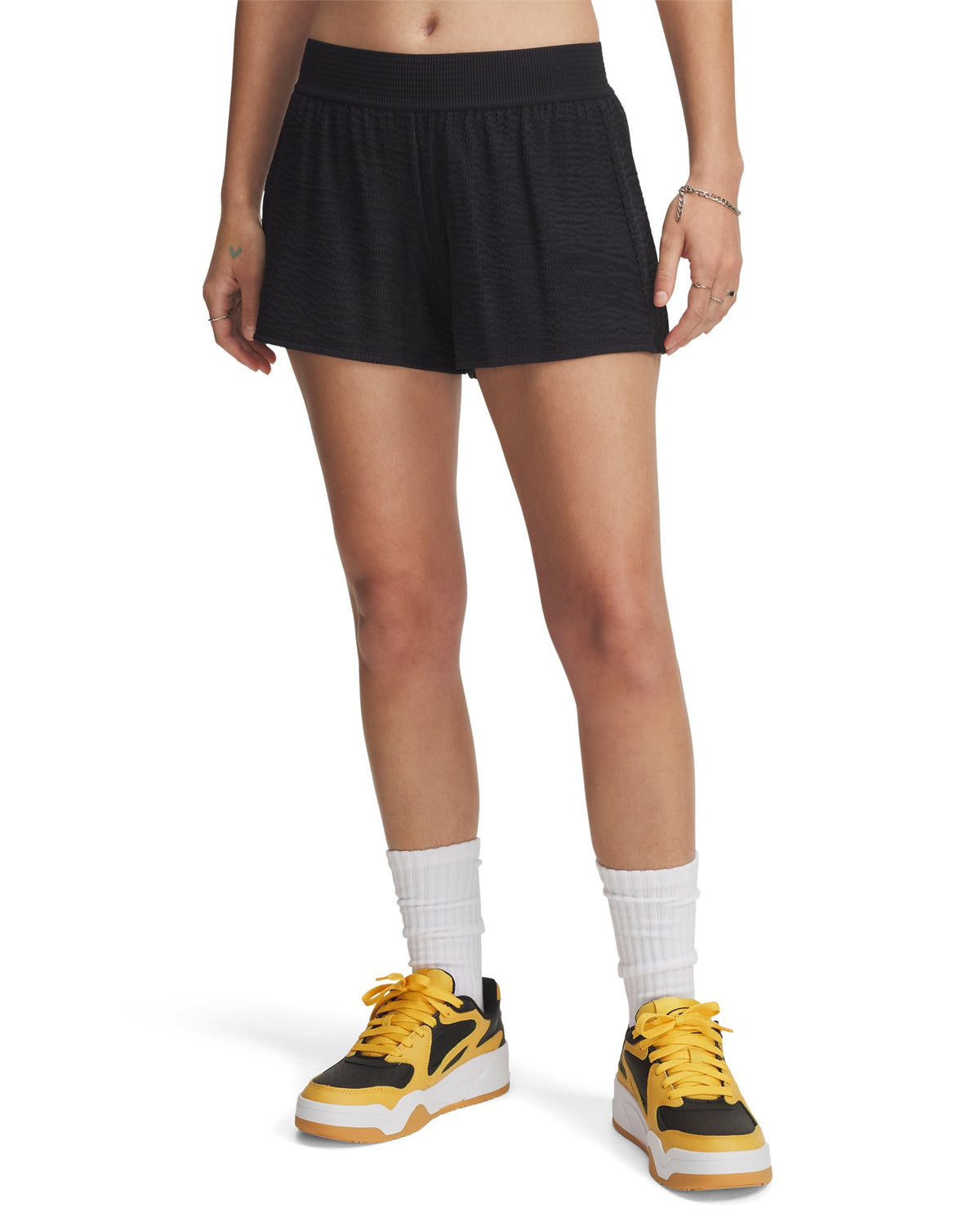 UA Courtside Crinkle Women's 3" Shorts - Black