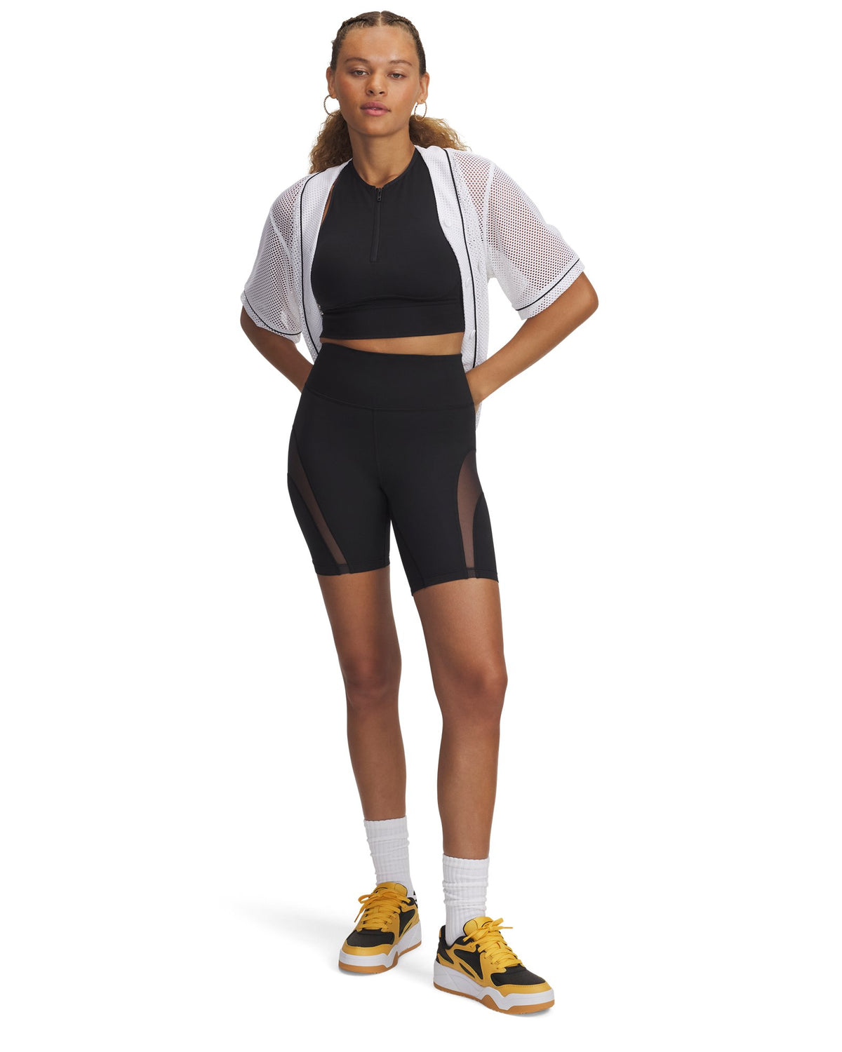 UA Meridian Mesh Women's 7" Shorts - Black