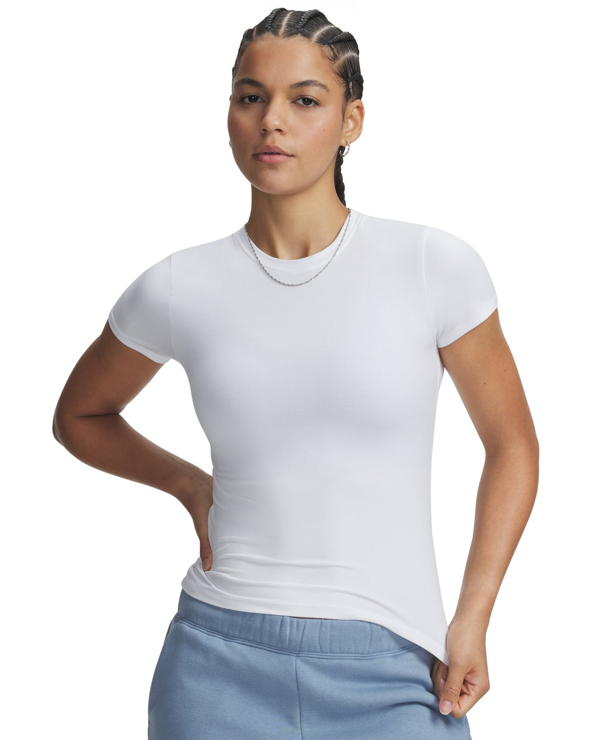 UA Meridian Perfect Form Core Women's Short Sleeve - White
