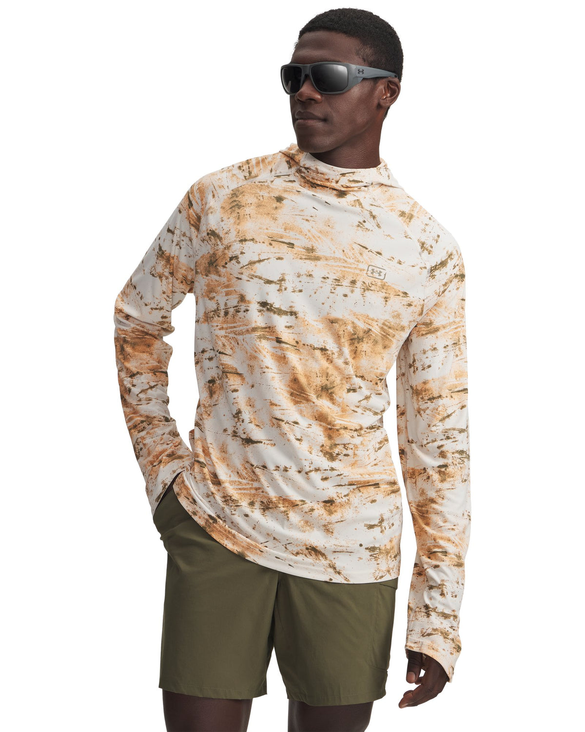 UA Fish Elite Printed Men's Hoodie - White