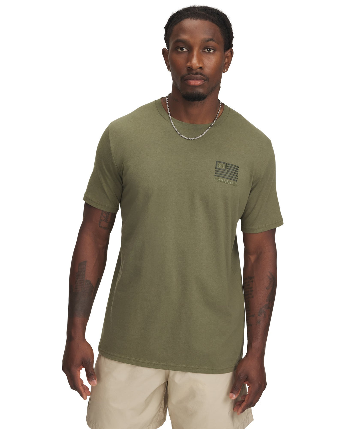 UA Freedom Left Chest Men's Short Sleeve - Green
