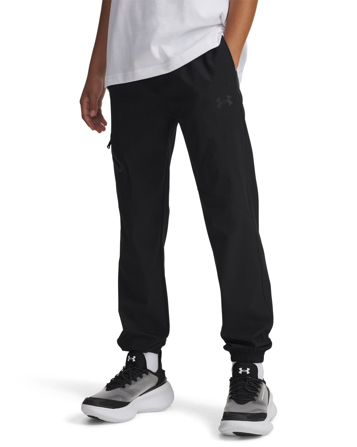 UA Unstoppable Woven Boys' Joggers - Black