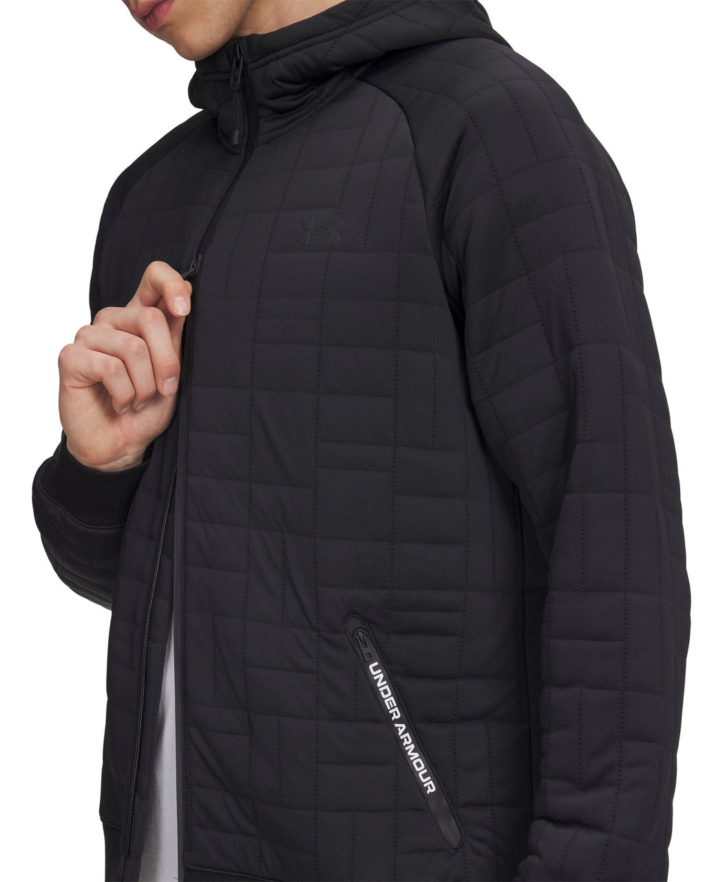 UA Unstoppable Fleece Textured Men's Full Zip - Black