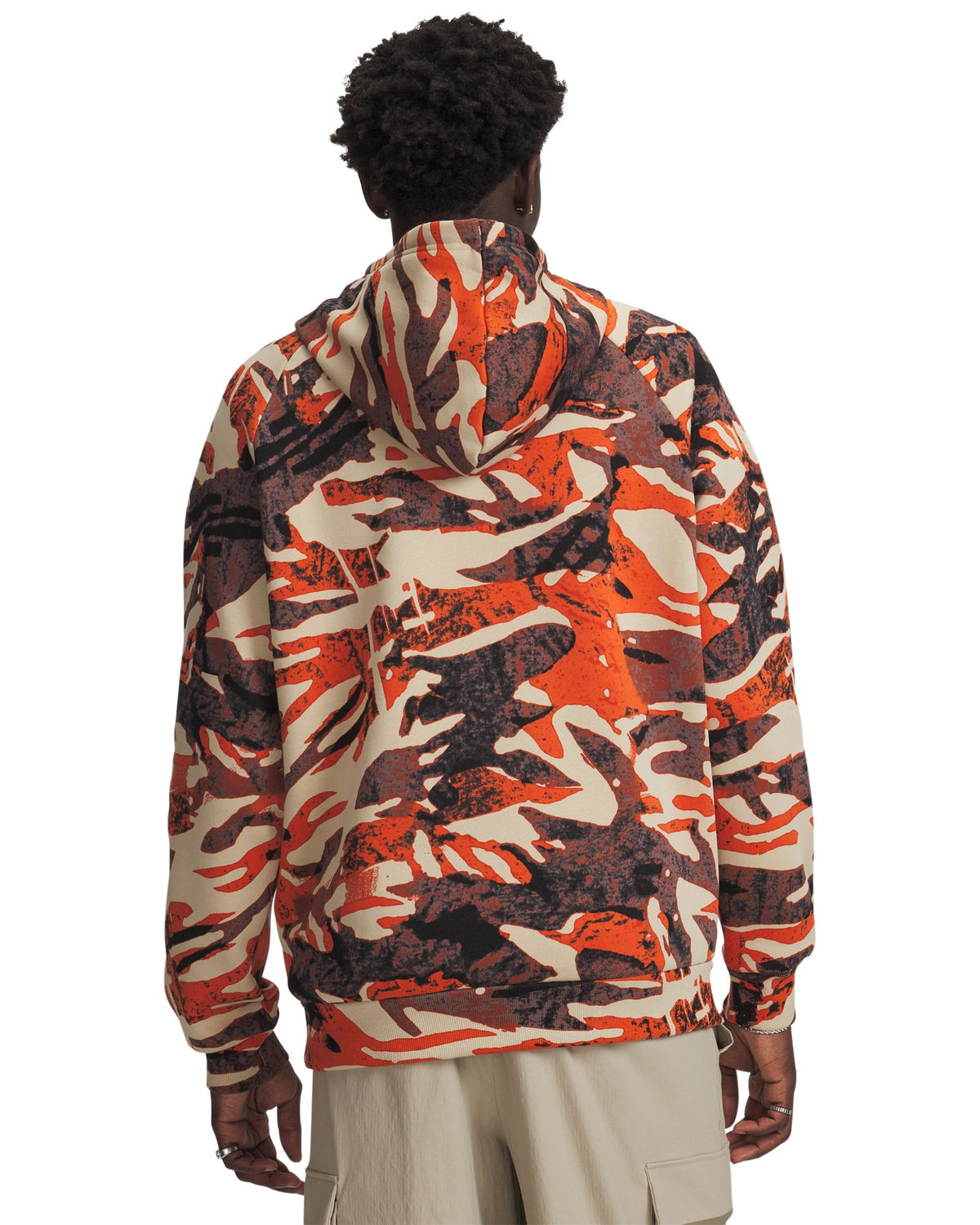 UA Rival Fleece Printed Men's Hoodie - Orange