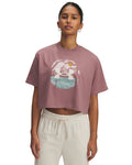 UA Outdoor Graphic Women's Crop Short Sleeve - Maroon