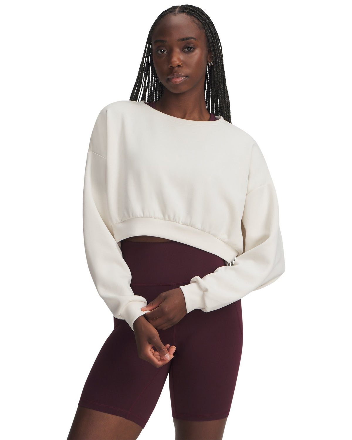 UA Meridian Lounge Women's Crop Crew - Brown