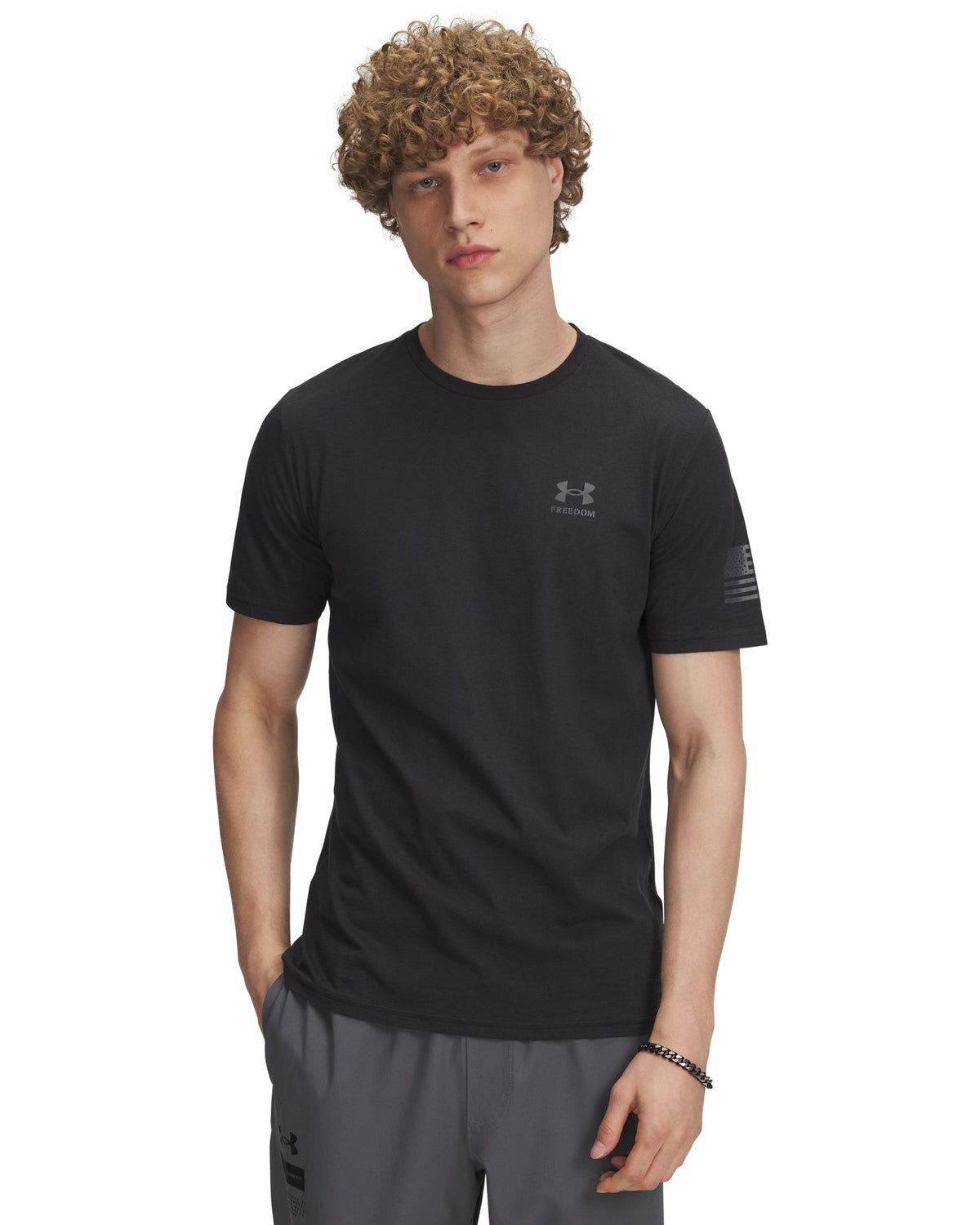 UA Freedom Flag Men's T-Shirt - Black