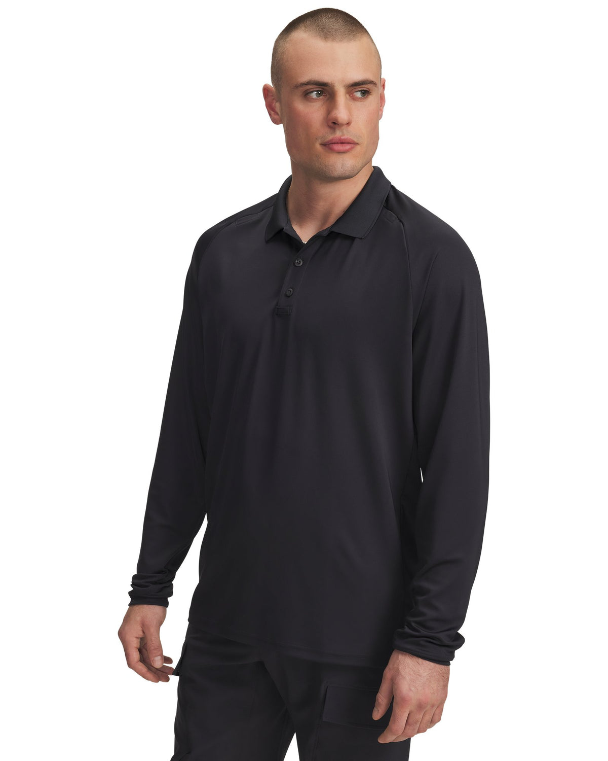 UA Tactical Performance Men's Long Sleeve Polo - Navy