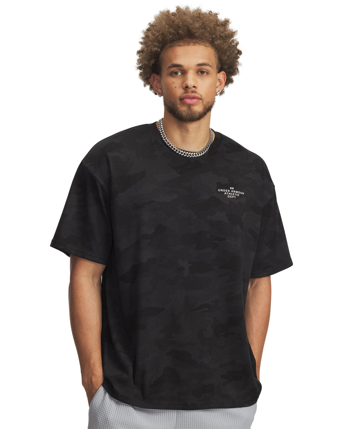 UA Athletic Department Printed Heavyweight Men's Short Sleeve - Black