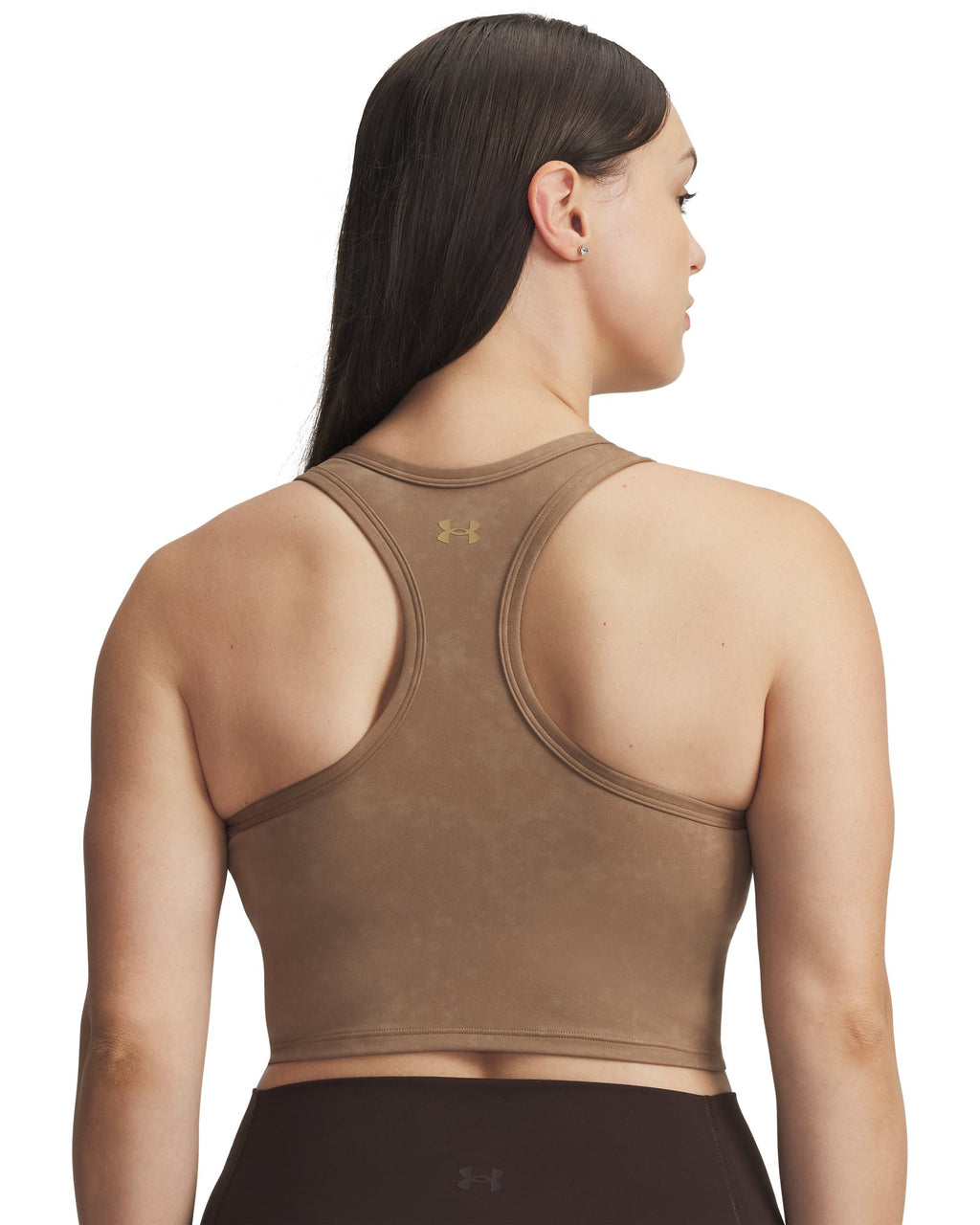 UA Meridian Suede Effect Women's Sports Bra - Brown