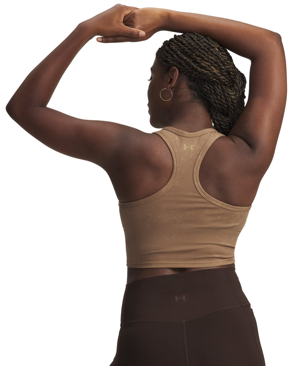 UA Meridian Suede Effect Women's Sports Bra - Brown